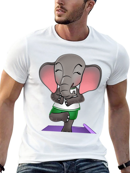 Yoga Elephant Graphic Tee - Zen Style
