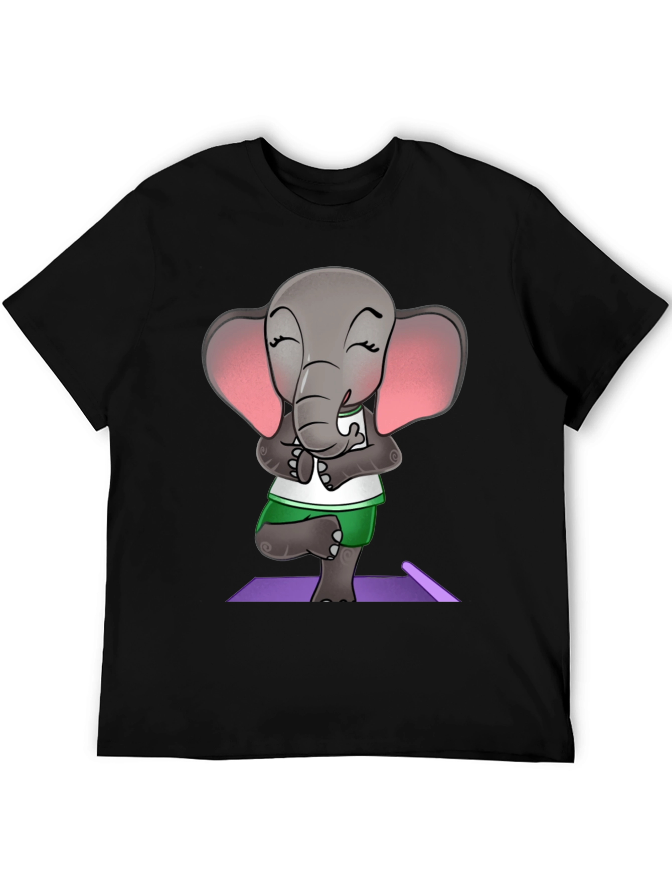 Yoga Elephant Graphic Tee - Zen Style