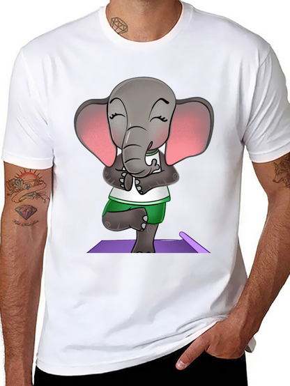 Yoga Elephant Graphic Tee - Zen Style