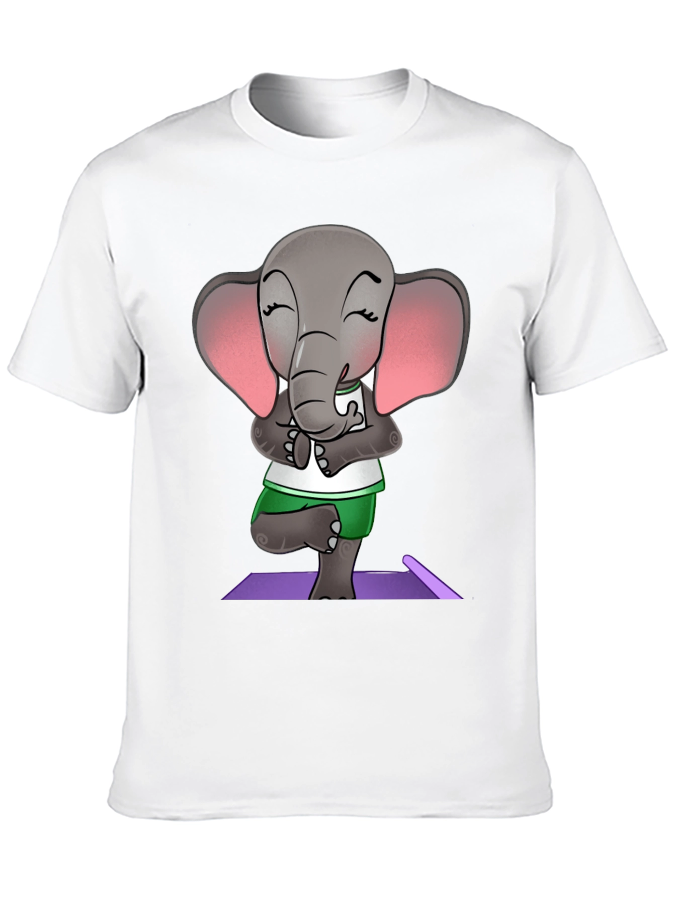 Yoga Elephant Graphic Tee - Zen Style