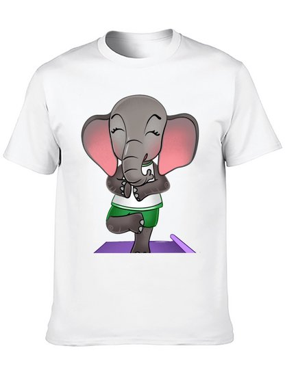 Yoga Elephant Graphic Tee - Zen Style