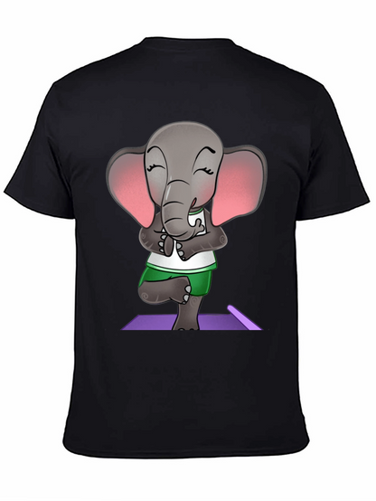 Yoga Elephant Graphic Tee - Zen Style