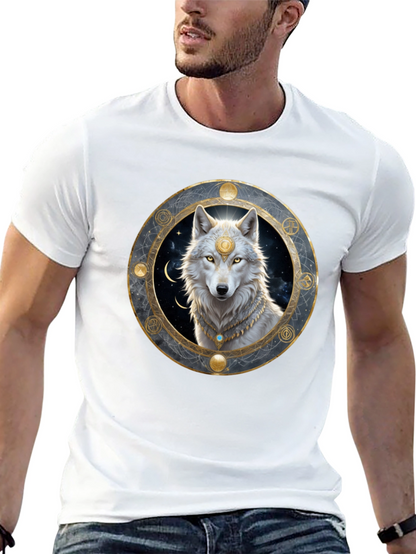Mystic Wolf Graphic Tee - Black