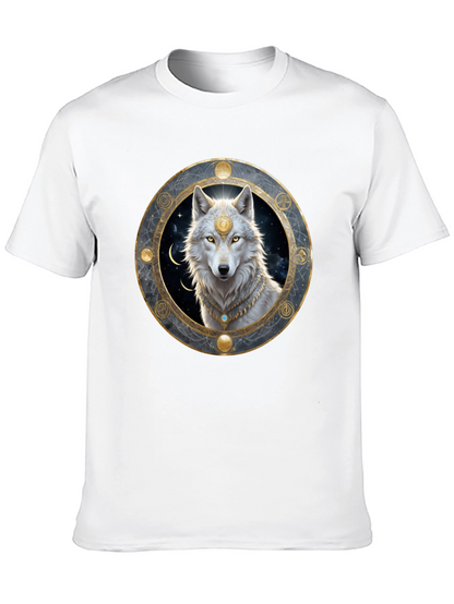 Mystic Wolf Graphic Tee - Black