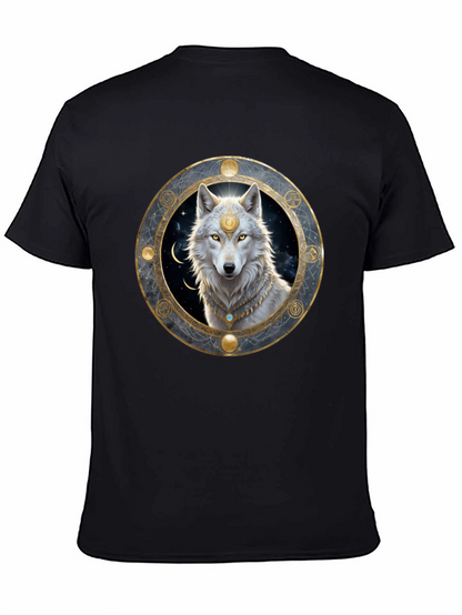 Mystic Wolf Graphic Tee - Black