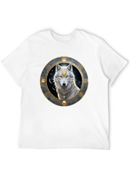 Mystic Wolf Graphic Tee - Black