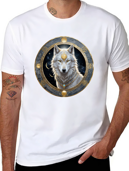 Mystic Wolf Graphic Tee - Black