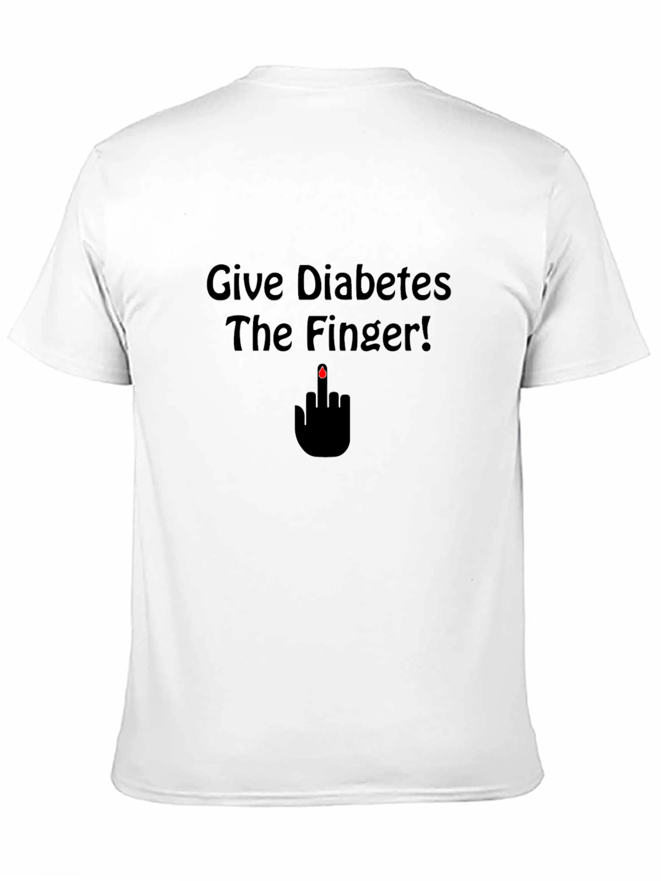 Give Diabetes The Finger T-Shirt - Black