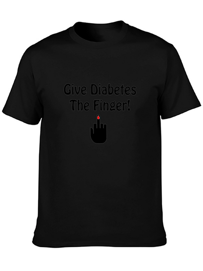Give Diabetes The Finger T-Shirt - Black