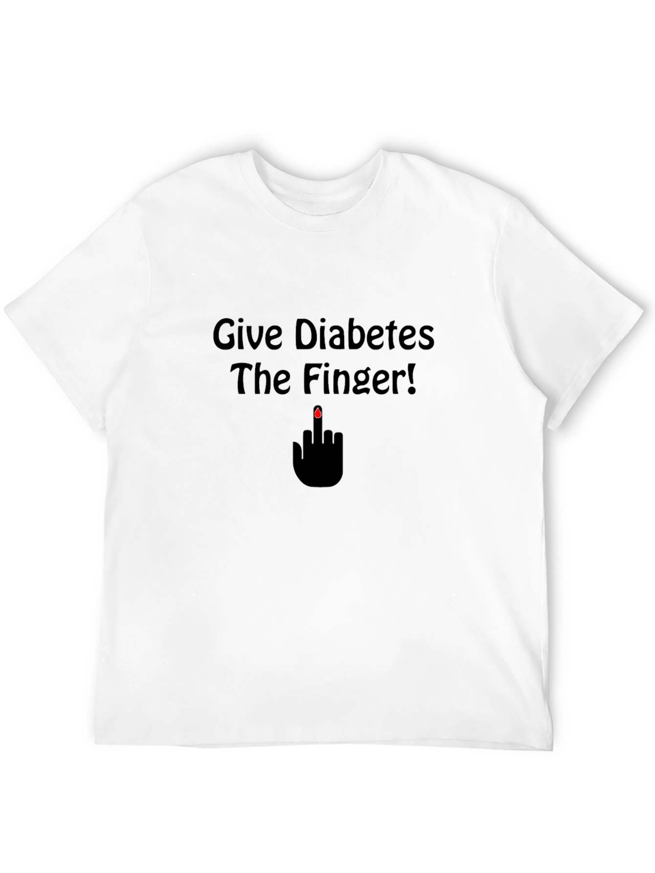 Give Diabetes The Finger T-Shirt - Black