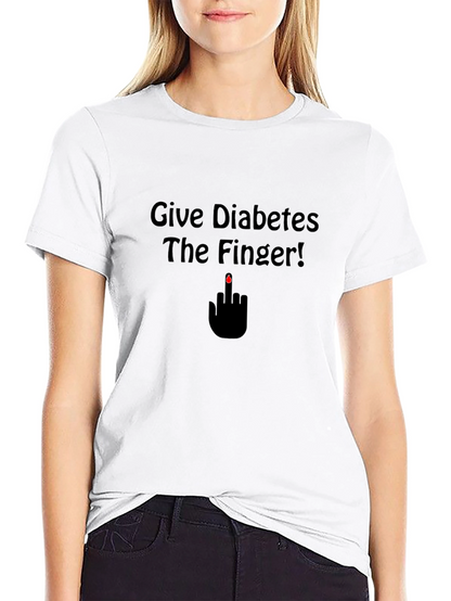 Give Diabetes The Finger T-Shirt - Black