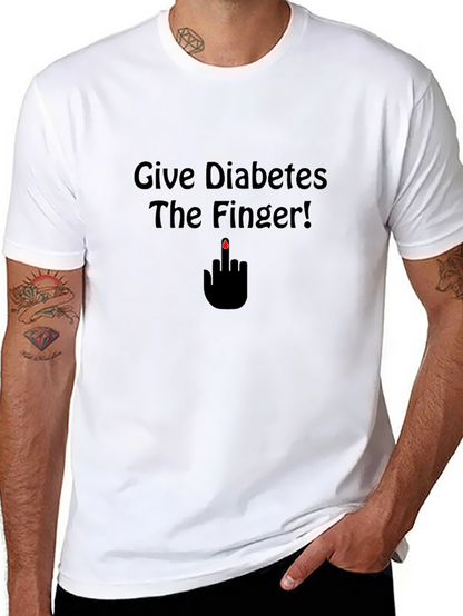 Give Diabetes The Finger T-Shirt - Black