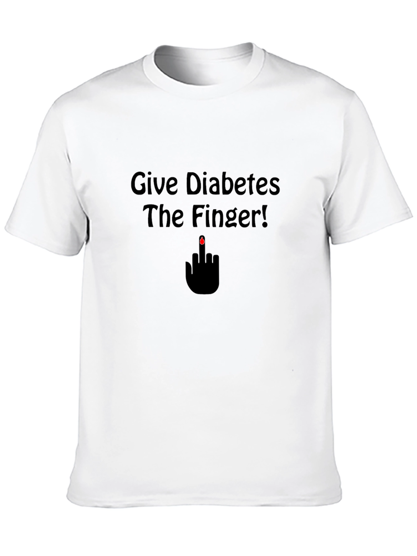 Give Diabetes The Finger T-Shirt - Black