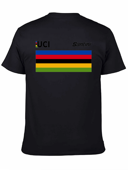 UCI Santini Black T-Shirt - Cycling Fan Apparel