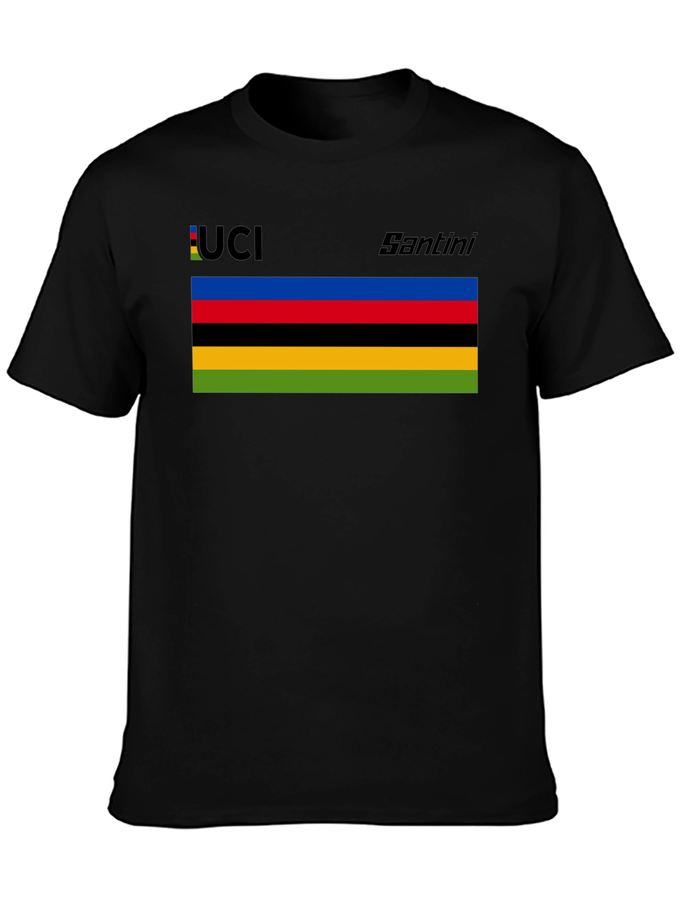 UCI Santini Black T-Shirt - Cycling Fan Apparel