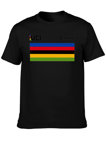 UCI Santini Black T-Shirt - Cycling Fan Apparel