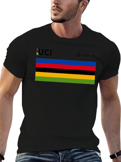 UCI Santini Black T-Shirt - Cycling Fan Apparel