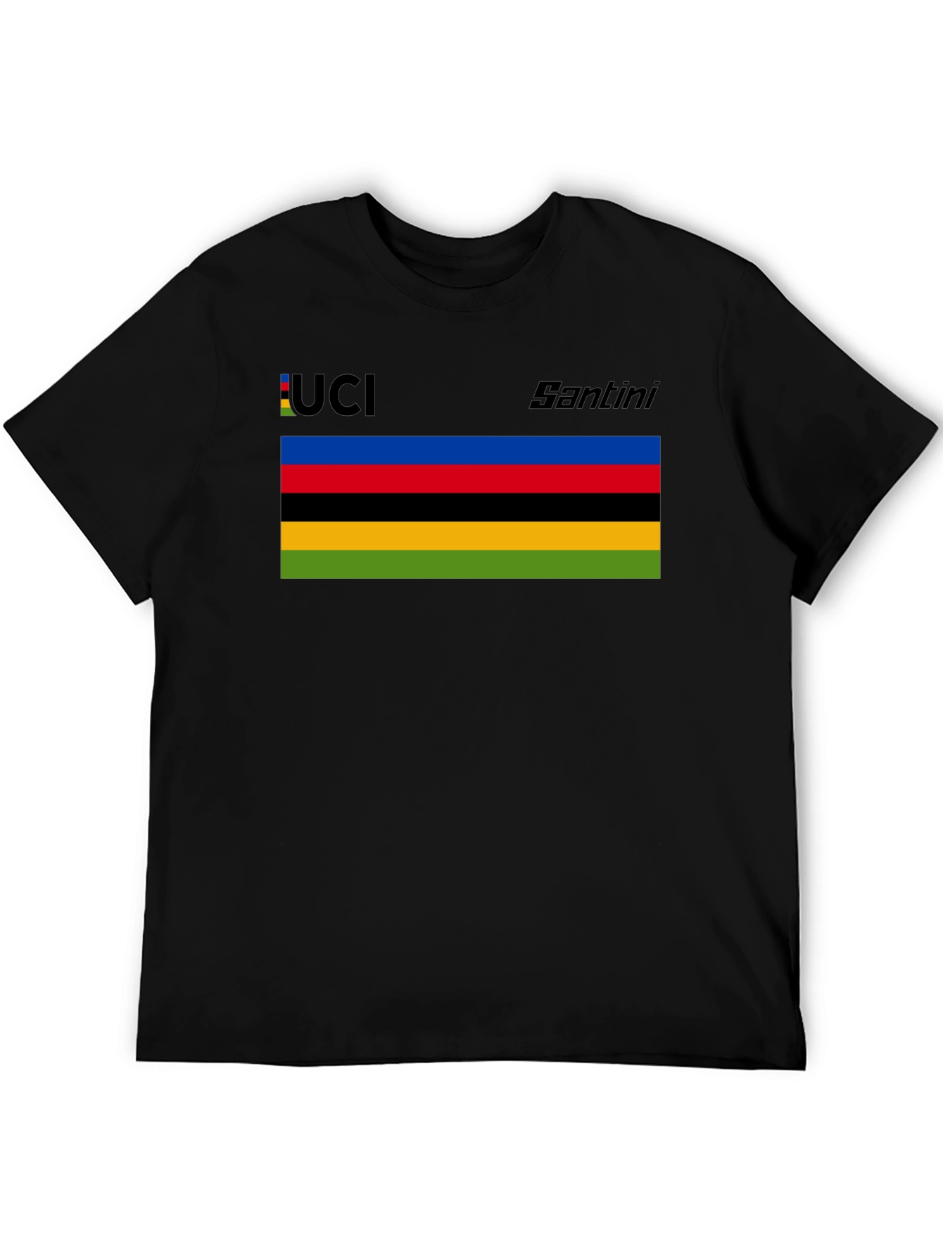 UCI Santini Black T-Shirt - Cycling Fan Apparel
