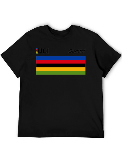 UCI Santini Black T-Shirt - Cycling Fan Apparel
