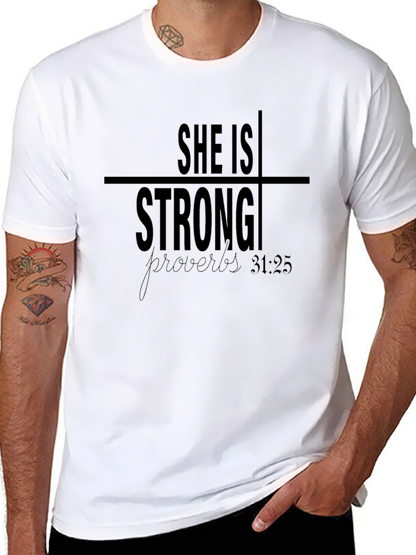 She Is Strong Proverbs Christian T-Shirt