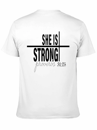 She Is Strong Proverbs Christian T-Shirt