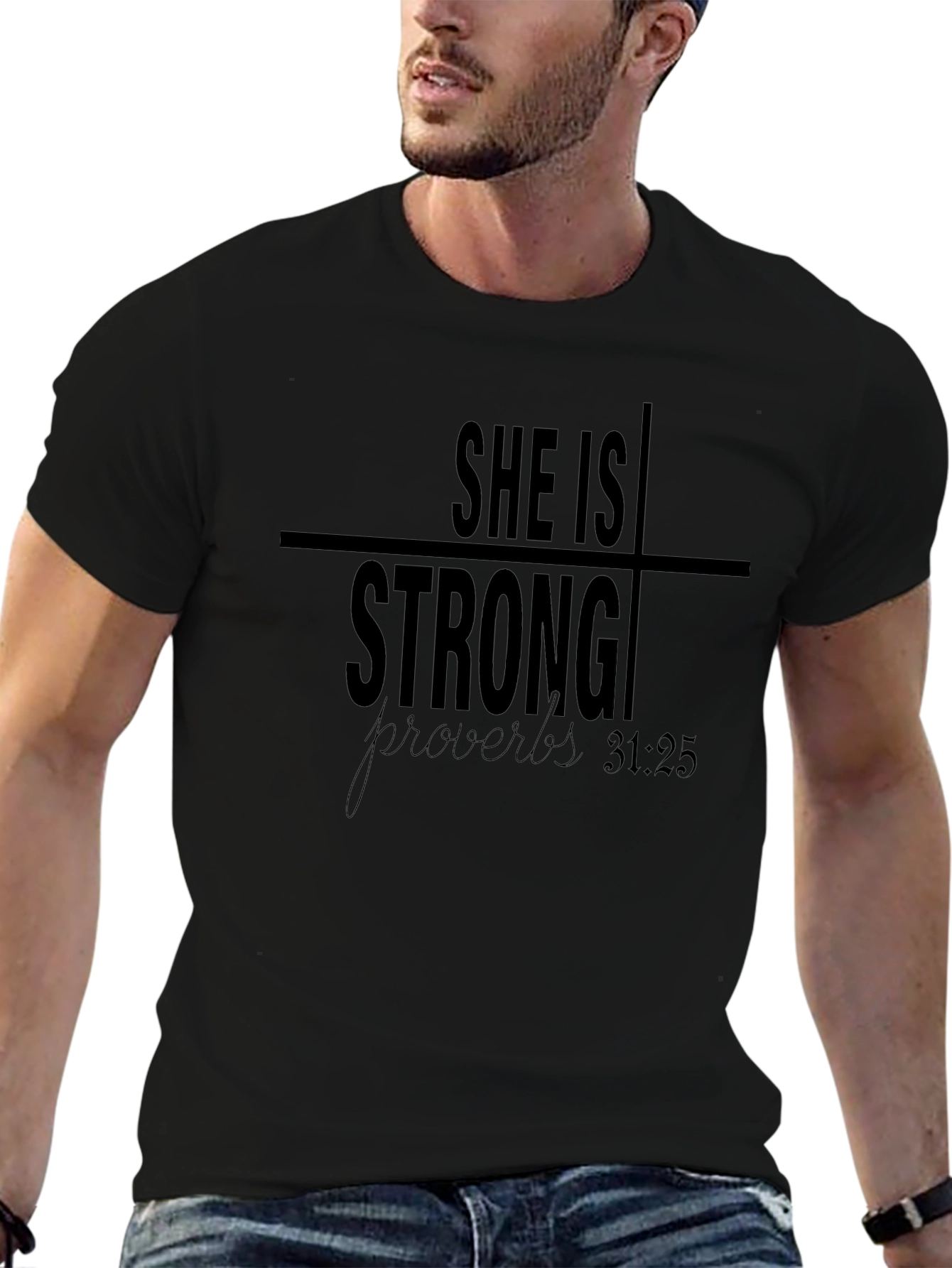 She Is Strong Proverbs Christian T-Shirt