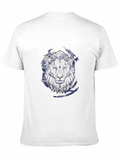 Lion Graphic Print Black T-Shirt
