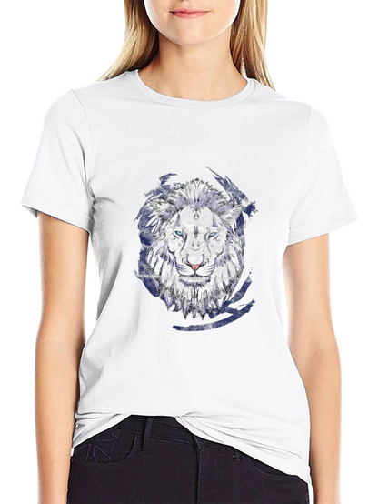 Lion Graphic Print Black T-Shirt