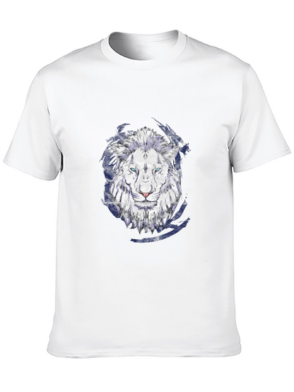 Lion Graphic Print Black T-Shirt