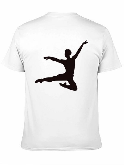 Mens Black T-Shirt - Dancer Silhouette Graphic Tee