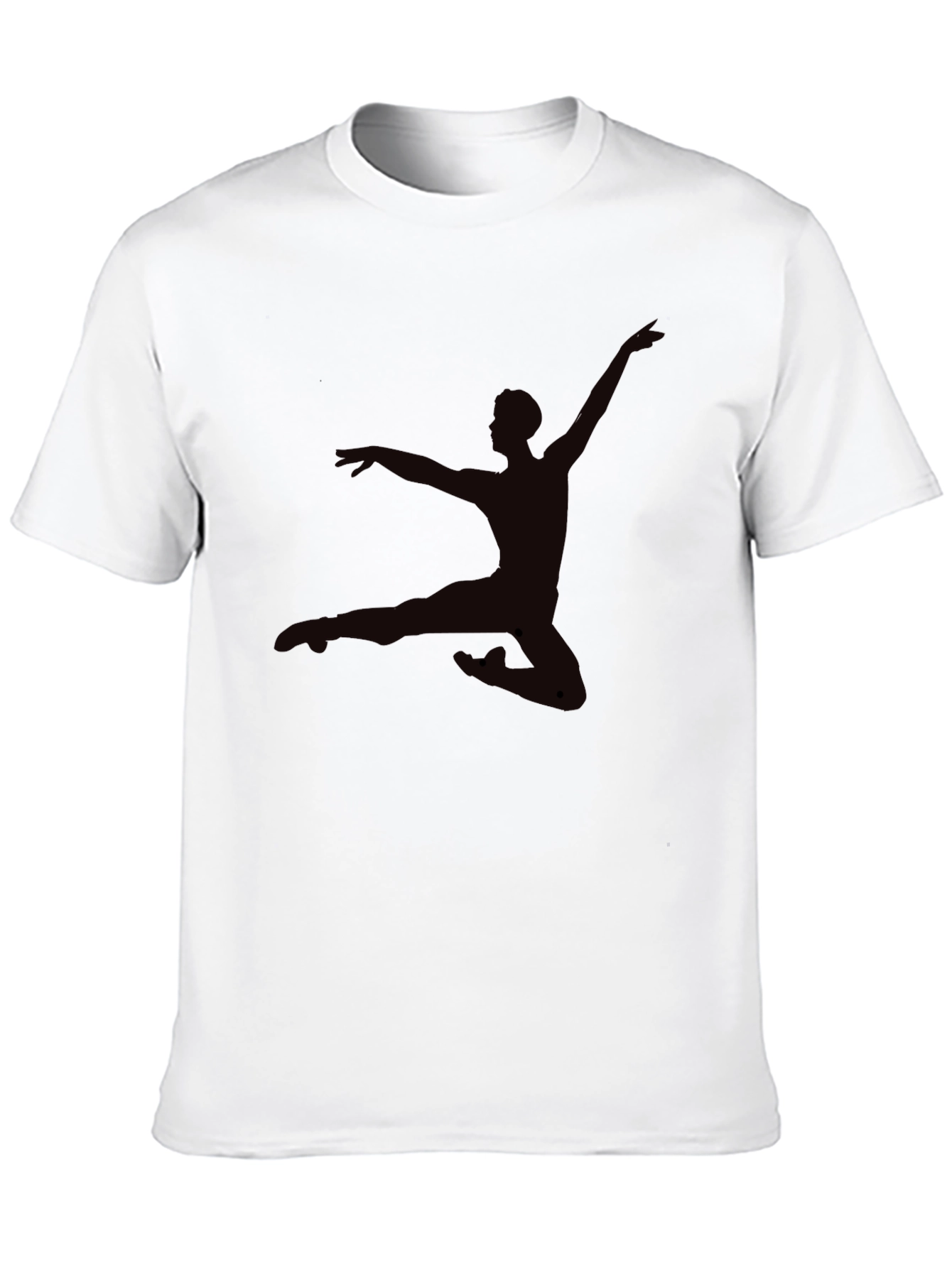 Mens Black T-Shirt - Dancer Silhouette Graphic Tee