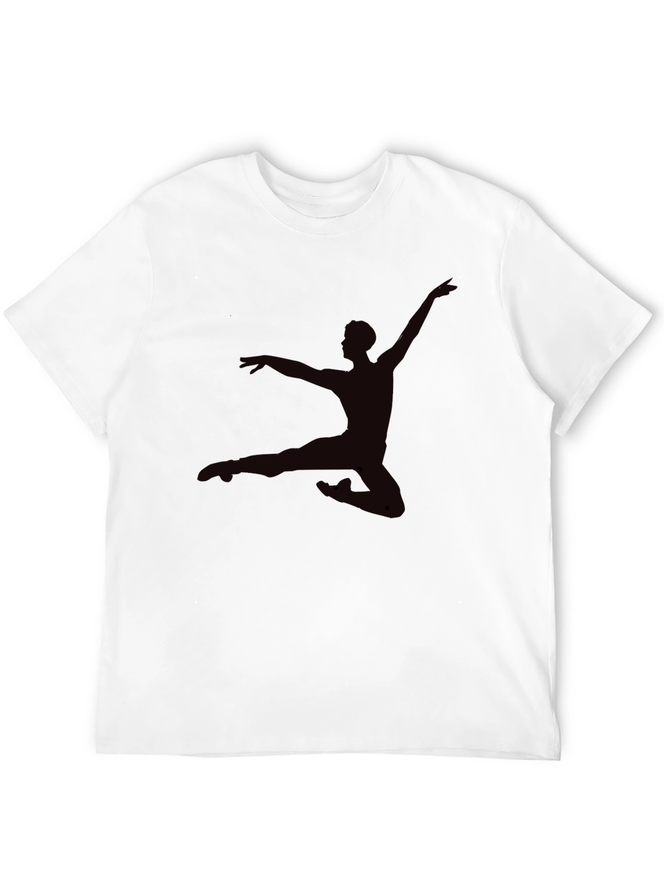 Mens Black T-Shirt - Dancer Silhouette Graphic Tee