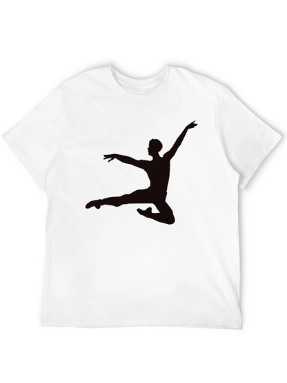 Mens Black T-Shirt - Dancer Silhouette Graphic Tee