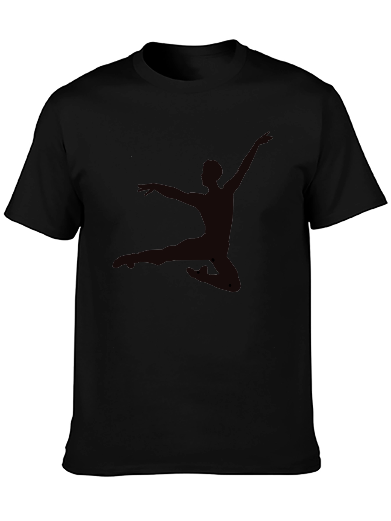 Mens Black T-Shirt - Dancer Silhouette Graphic Tee