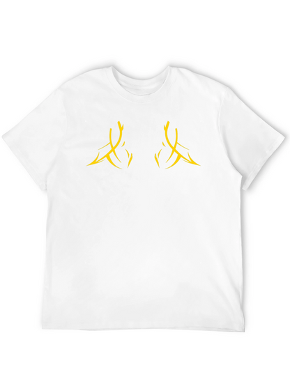Black Graphic Tee with Abstract Design