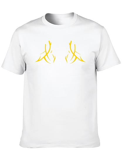 Black Graphic Tee with Abstract Design