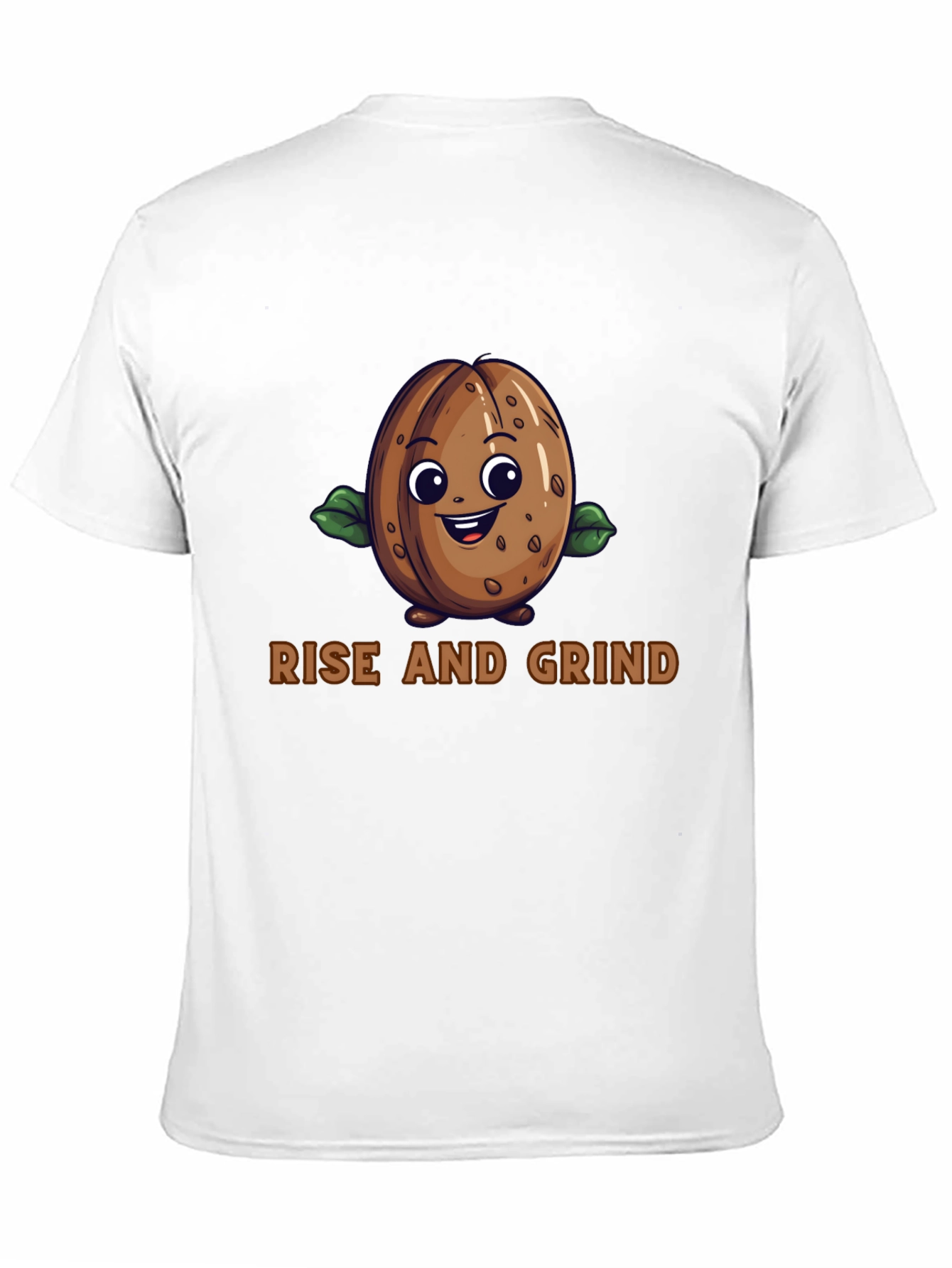 Rise and Grind Coffee Bean Graphic T-Shirt