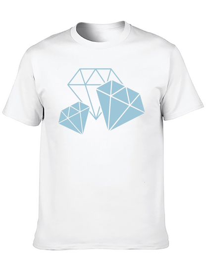 Diamond Graphic Tee - Black Cotton T-Shirt
