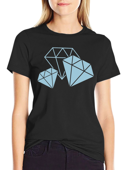 Diamond Graphic Tee - Black Cotton T-Shirt