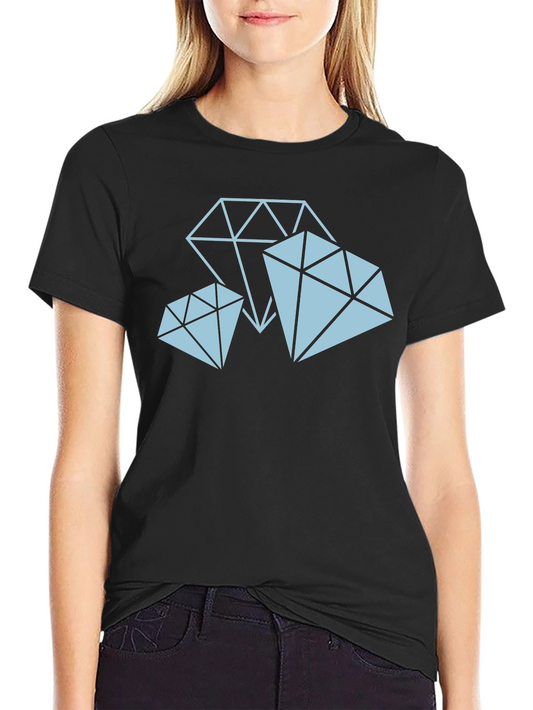Diamond Graphic Tee - Black Cotton T-Shirt