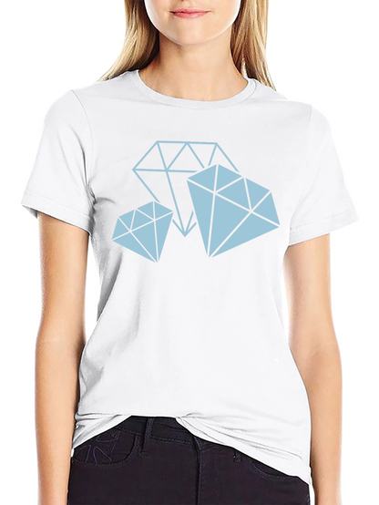 Diamond Graphic Tee - Black Cotton T-Shirt