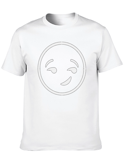 Winking Emoji Graphic T-Shirt - Black