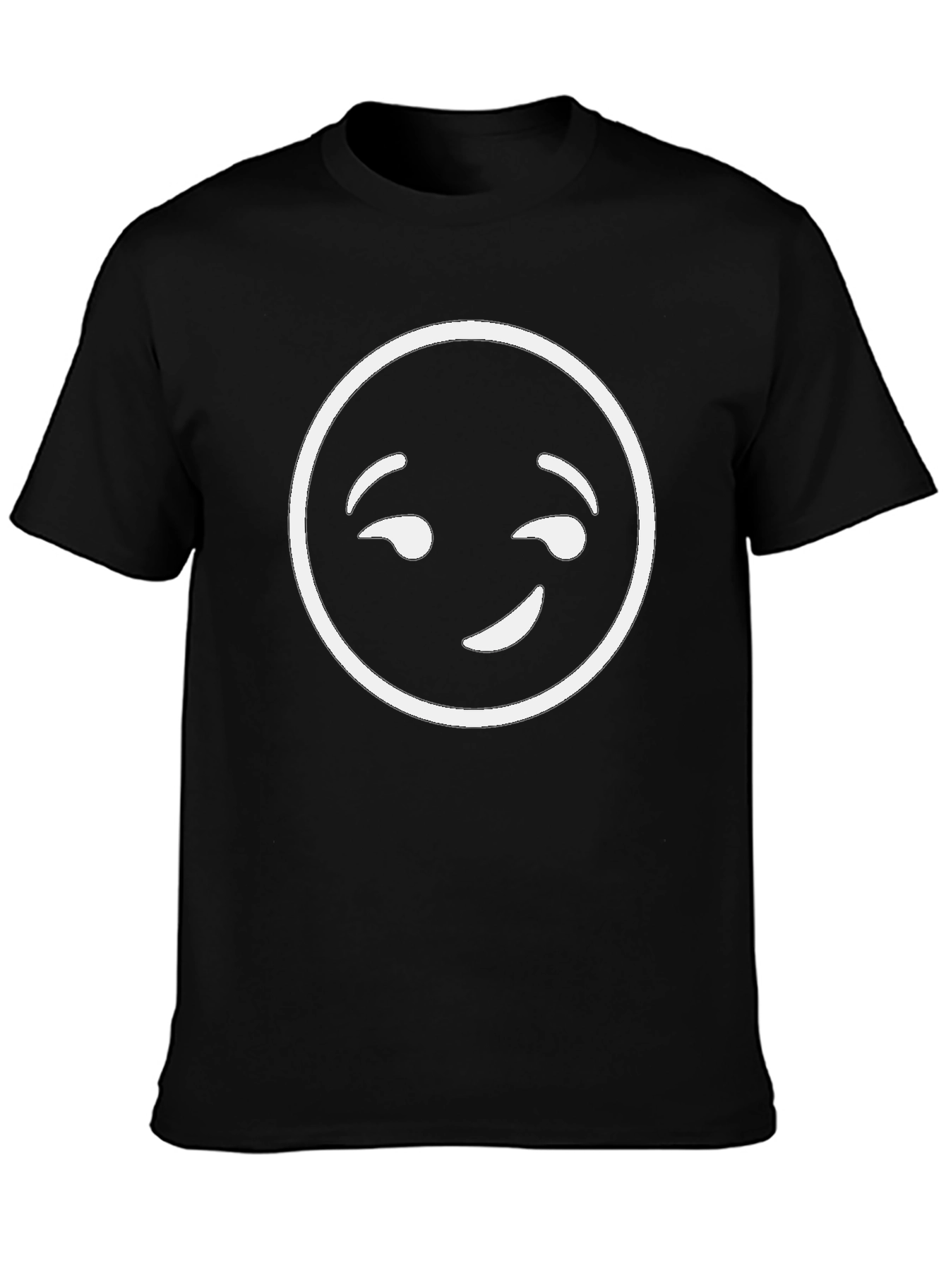 Winking Emoji Graphic T-Shirt - Black
