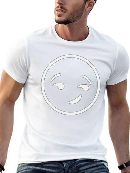 Winking Emoji Graphic T-Shirt - Black