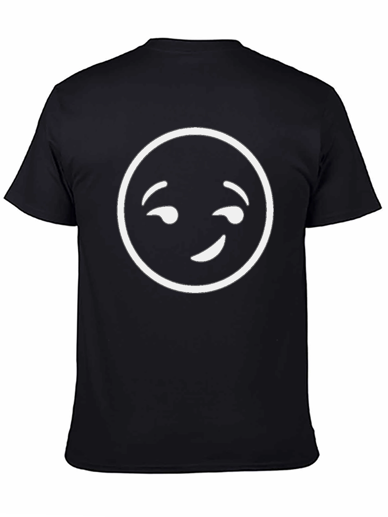 Winking Emoji Graphic T-Shirt - Black