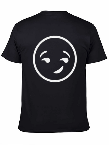 Winking Emoji Graphic T-Shirt - Black