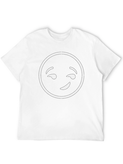 Winking Emoji Graphic T-Shirt - Black