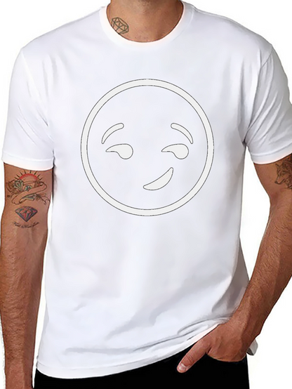 Winking Emoji Graphic T-Shirt - Black
