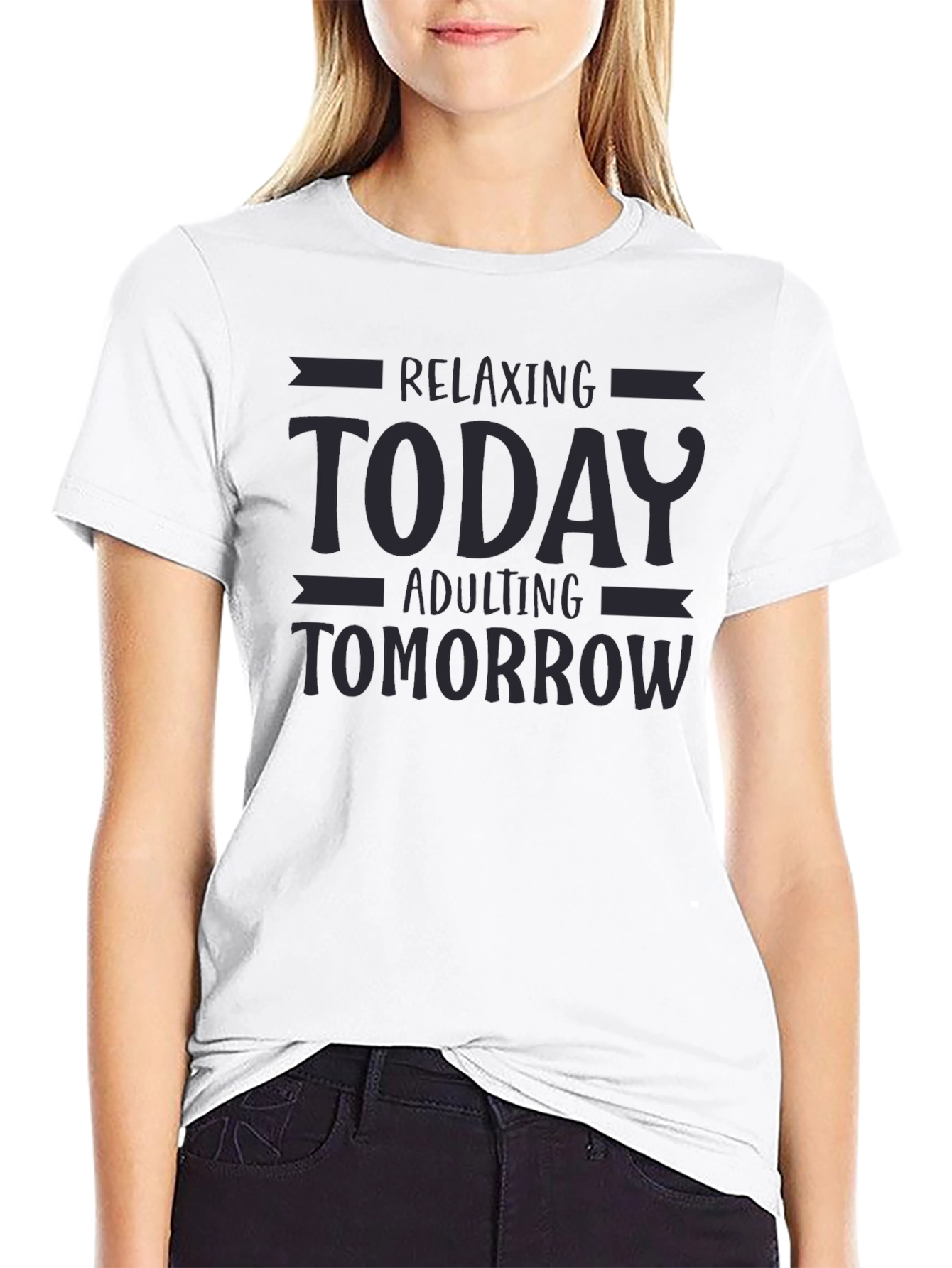 Relaxing Today Adulting Tomorrow Graphic T-Shirt