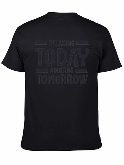 Relaxing Today Adulting Tomorrow Graphic T-Shirt